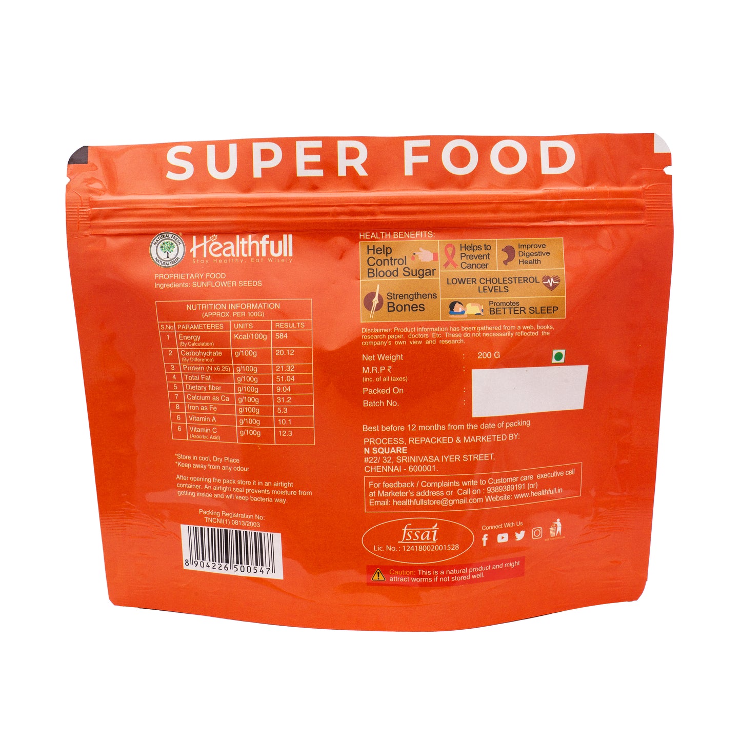 SUN FLOWER SEEDS 200G