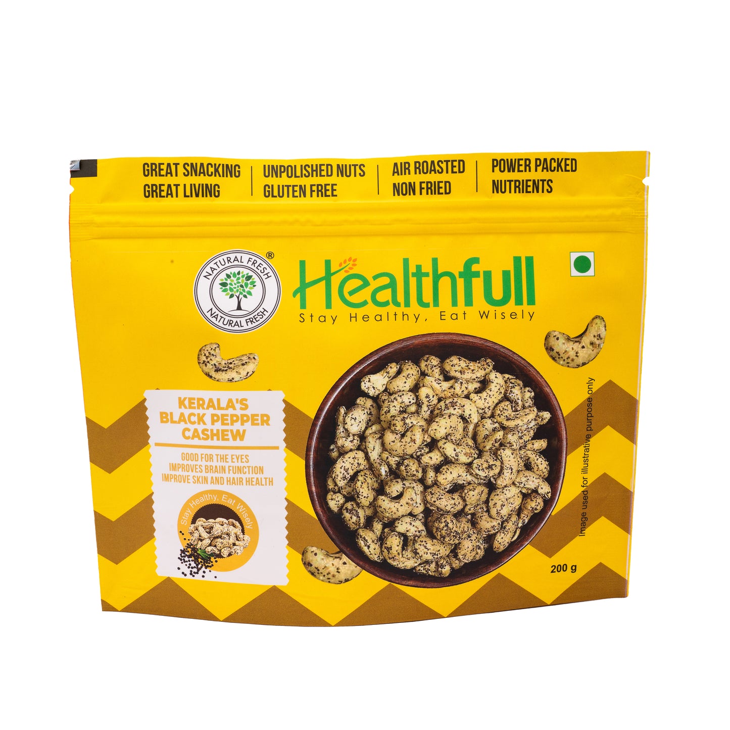 kerala's black pepper cashewnuts 200g