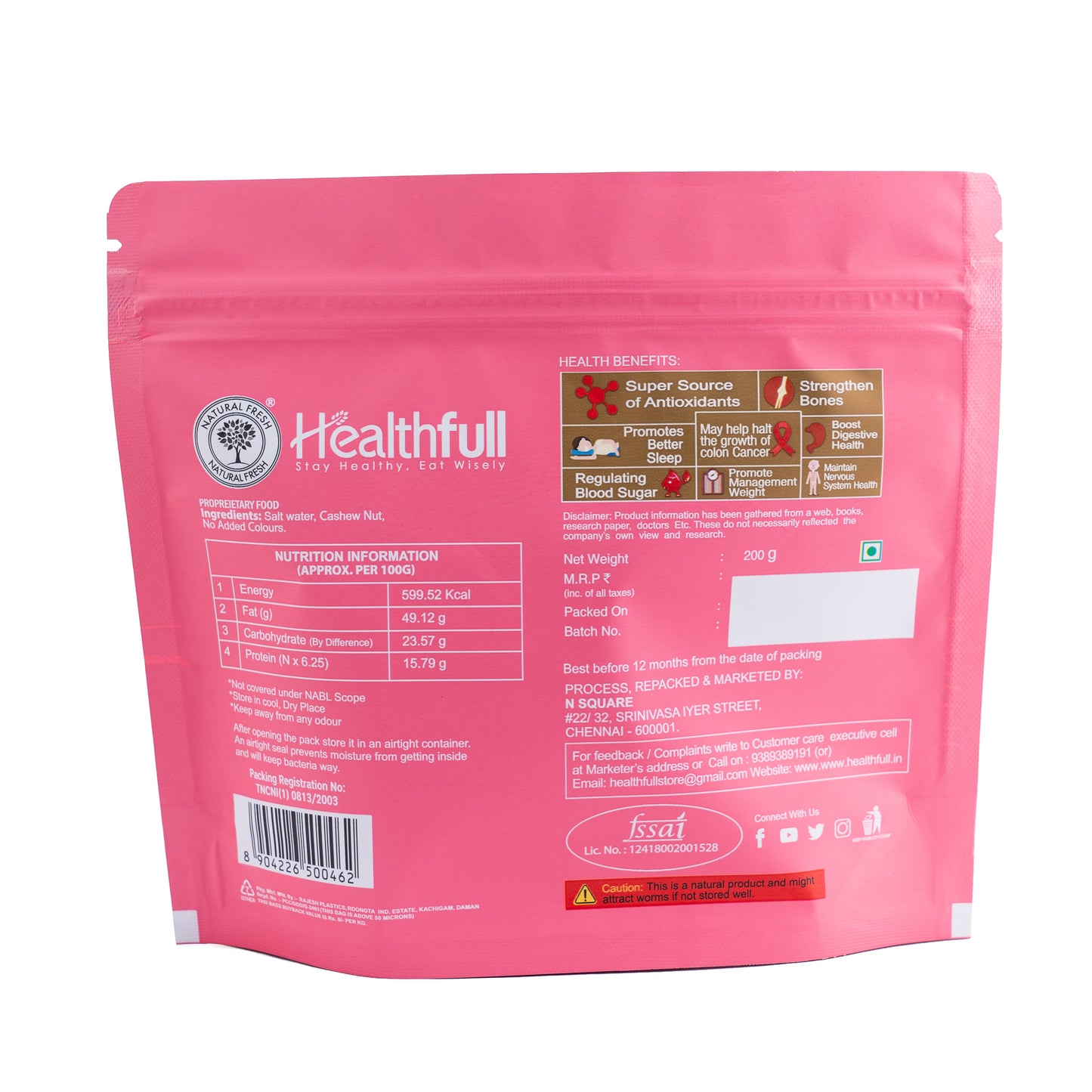 Roasted & Salted Cashew Nuts 200g