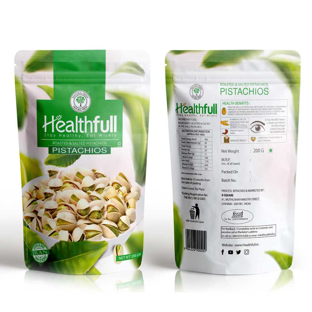 Roasted & salted pistachios 200g