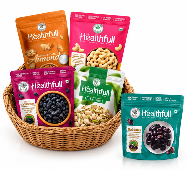 Dry Fruits Combo + FREE Black Dates | Total 1 KG